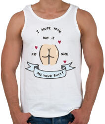 printfashion Szép fenék - Férfi atléta - Fehér (445110)