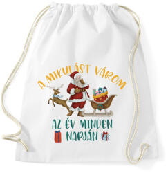 printfashion A mikulást várom - Sportzsák, Tornazsák - Fehér (9622282)