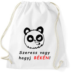 printfashion szeress vagy hagyj békén - Sportzsák, Tornazsák - Fehér (1726281)