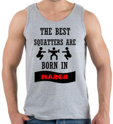 printfashion A legjobb guggolók márciusban születnek - Férfi atléta - Sport szürke (1264650)
