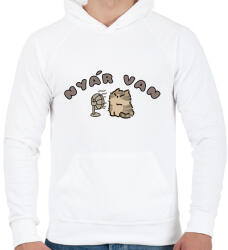 printfashion Nyár van Cica - Férfi kapucnis pulóver - Fehér (16315527)