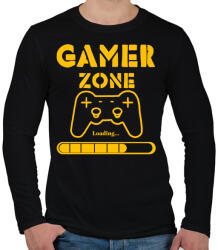 printfashion Gamer zone - Férfi hosszú ujjú póló - Fekete (5308648)
