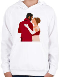 printfashion A Bridgerton család - Gyerek kapucnis pulóver - Fehér (4669785)