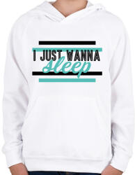 printfashion I just wanna sleep - Gyerek kapucnis pulóver - Fehér (7542717)