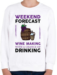 printfashion Wine making - Gyerek pulóver - Fehér (7302756)