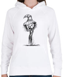 printfashion Halloween madárijesztő - Női kapucnis pulóver - Fehér (5419146)
