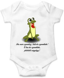 printfashion Vuk béka - Ha nem szeretsz, hát én szeretlek! S ha én szeretlek, jóóóóól vigyázz! - Baba Body - Fehér (4332928)