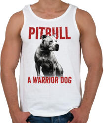 printfashion Pitbull - Férfi atléta - Fehér (13954367)