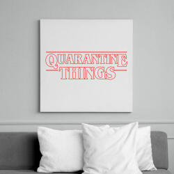 printfashion quarantine things - Vászonkép - Fehér (6633112)
