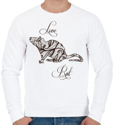 printfashion Csipke patkány - Férfi pulóver - Fehér (13464520)