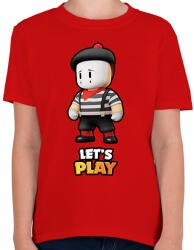 printfashion Stumble Guys - Mime Rowan - Gyerek póló - Piros (16086644)