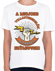 printfashion Villanyszerelő december - Gyerek póló - Fehér (11410264)