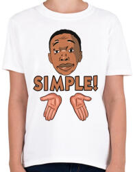 printfashion Khaby Simple! - Gyerek póló - Fehér (5376305)