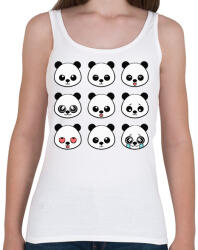 printfashion cute-panda-emoji - Női atléta - Fehér (4717689)