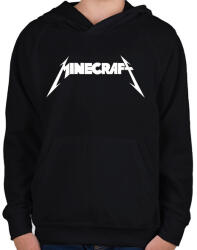 printfashion METÁL minecraft - Gyerek kapucnis pulóver - Fekete (311715)