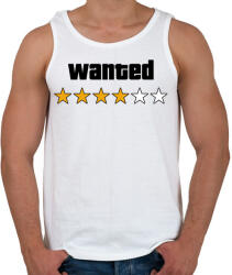 printfashion Wanted Level 4 - Férfi atléta - Fehér (16430599)