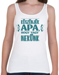 printfashion Köszönjük apa - Női atléta - Fehér (7125370)