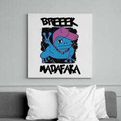 printfashion Madafaka - béka breeek - Vászonkép - Fehér (6638974)