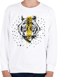 printfashion Arany tigris - Gyerek pulóver - Fehér (4791634)