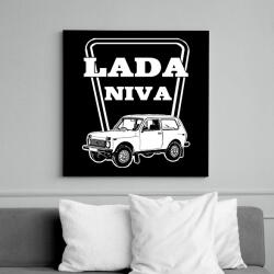 printfashion lada niva - Vászonkép - Fekete (11424696)