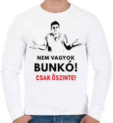 printfashion nem vagyok bunkó! - Férfi pulóver - Fehér (2004092)