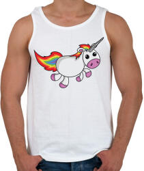 printfashion Unikornis vidáman fut - Férfi atléta - Fehér (4185875)