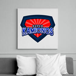 printfashion SUPERKAMIONOS - Vászonkép - Fehér (11483648)