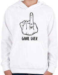 printfashion Game OVER - vicces lánybúcsú / legénybúcsú póló felirat - Gyerek kapucnis pulóver - Fehér (13174315)