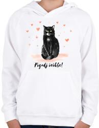 printfashion Fogadj örökbe - Gyerek kapucnis pulóver - Fehér (6057665)