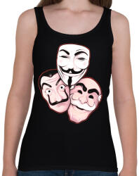 printfashion La casa de papel és barátai - Női atléta - Fekete (5566356)