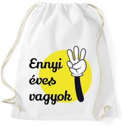 printfashion Ennyi éves vagyok - Számmal - Sportzsák, Tornazsák - Fehér (6243880)