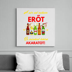 printfashion a sör ad nekem erőt - Vászonkép - Fehér (6632115)