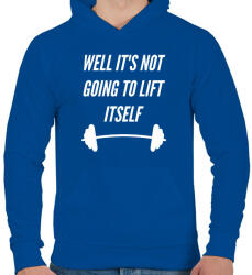 printfashion Ez nem emelődik meg magától - Férfi kapucnis pulóver - Királykék (1302448)