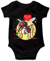 printfashion All I want for Christmas is You! - Vicces karácsonyi szúnyog - Baba Body - Fekete (15269100)