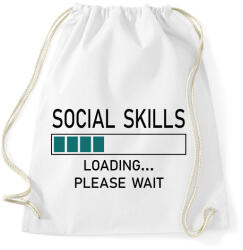 printfashion Social skills (black) - Sportzsák, Tornazsák - Fehér (7030624)