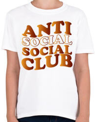 printfashion Anti social social club - barna - Gyerek póló - Fehér (7033723)
