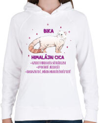 printfashion Bika - Himalájai cica - Női kapucnis pulóver - Fehér (13335472)
