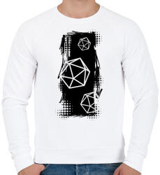 printfashion Trash polka D20 (fekete) - Férfi pulóver - Fehér (7277259)