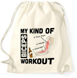 printfashion My Kind Of BICEPS Workout /w/ - Sportzsák, Tornazsák - Natúr (398249)