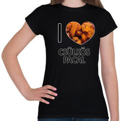 printfashion I love Csülkös pacal - Női póló - Fekete (11624748)