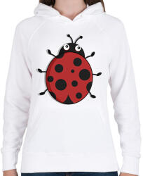 printfashion katicabogár - Női kapucnis pulóver - Fehér (14671467)