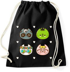 printfashion Cat style - Sportzsák, Tornazsák - Fekete (4790142)