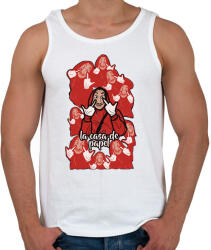 printfashion La Casa de papel art - Férfi atléta - Fehér (4688603)