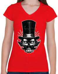 printfashion Harag - Női V-nyakú póló - Piros (84754)