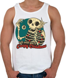 printfashion Creepy Christmas - Férfi atléta - Fehér (5651860)