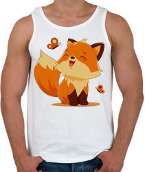 printfashion Róka - Férfi atléta - Fehér (13867857)