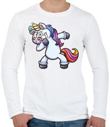 printfashion Unikornis - Férfi hosszú ujjú póló - Fehér (16372563)
