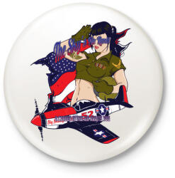 printfashion Légierő - Kitűző, hűtőmágnes - Fehér (3074309)