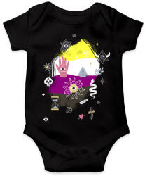 printfashion Mágikus nembináris - Baba Body - Fekete (5219492)