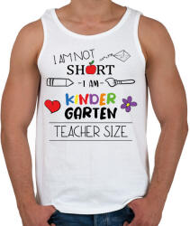 printfashion I am kindergarten teacher size - Férfi atléta - Fehér (7311394)